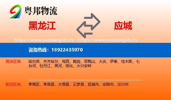 黑龙江到应城市物流