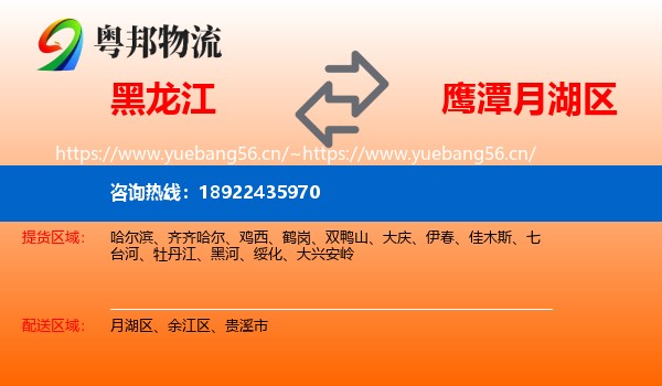 黑龙江到月湖区物流