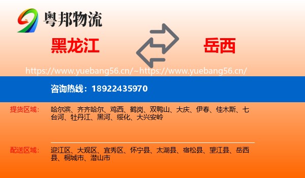 黑龙江到岳西县物流