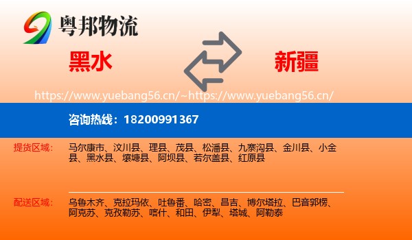 黑水到新疆物流