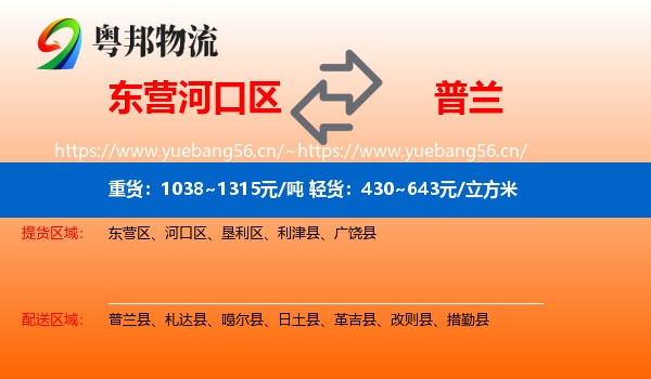 东营河口区到普兰县物流