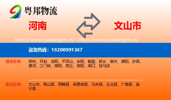 河南到文山市物流
