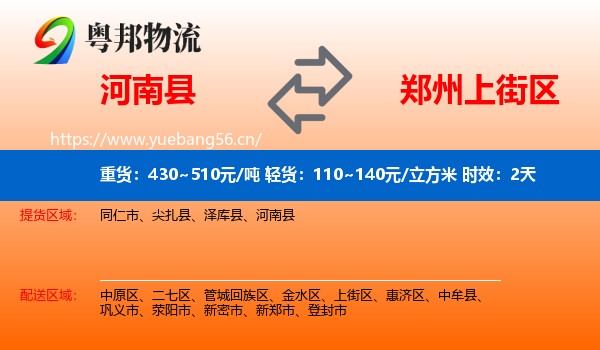 河南县到上街区物流 河南县到上街区物流专线名片