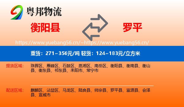 衡阳县到罗平县物流