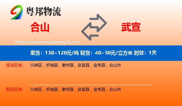 合山到武宣县物流专线名片