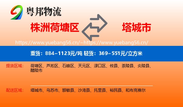 株洲荷塘区到塔城市物流