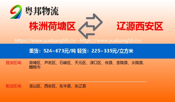株洲荷塘区到西安区物流