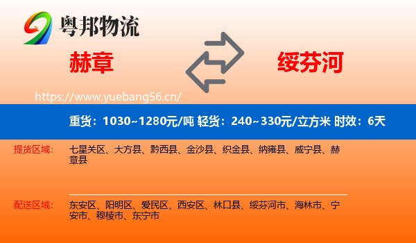 赫章到绥芬河市物流专线名片