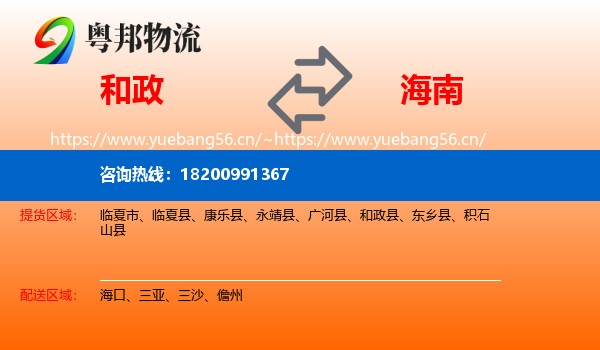 和政到海南物流