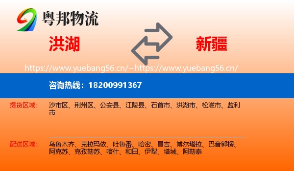 洪湖到新疆物流