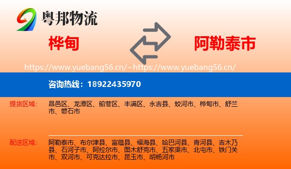 桦甸到阿勒泰市物流