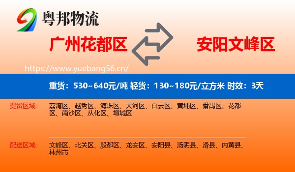 广州花都区到文峰区物流专线名片