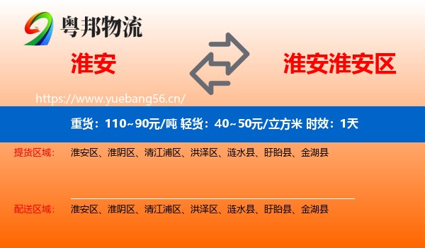 淮安到淮安区物流专线名片