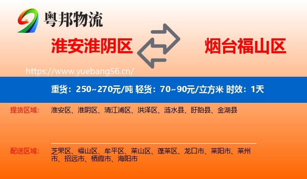 淮安淮阴区到福山区物流专线名片