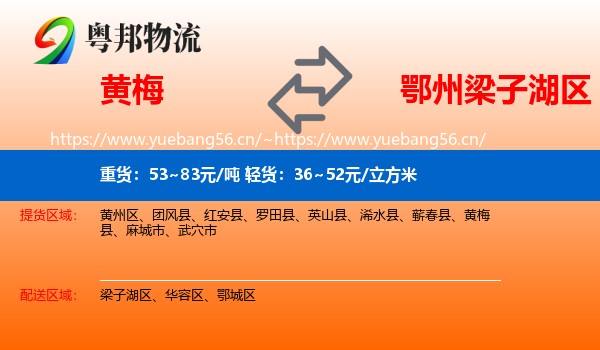 黄梅到梁子湖区物流
