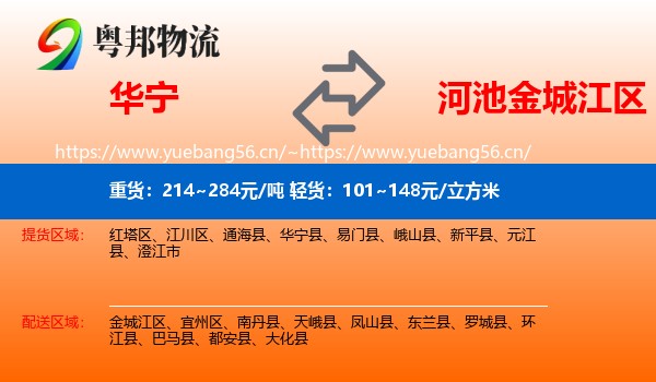 华宁到金城江区物流
