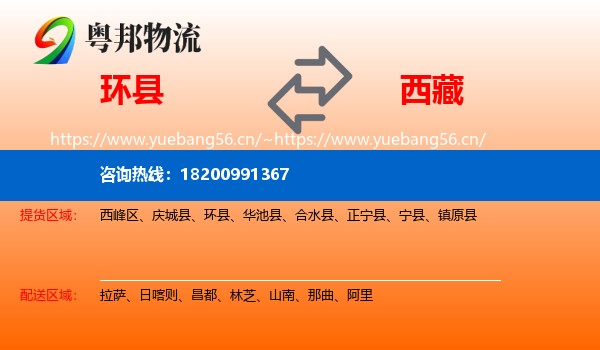 环县到西藏物流
