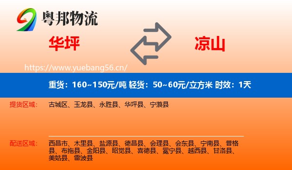华坪到凉山物流专线名片