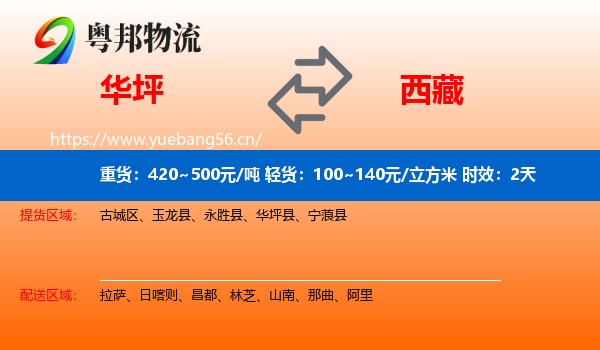 华坪到西藏物流专线名片