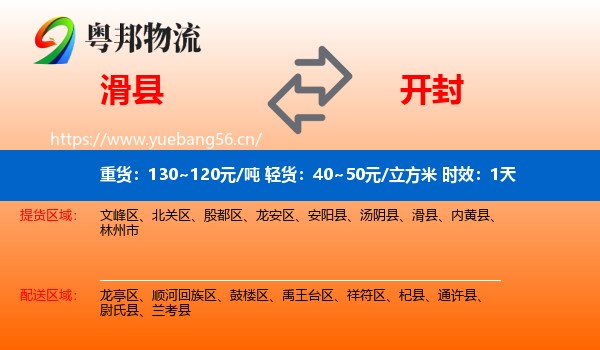 滑县到开封物流专线名片