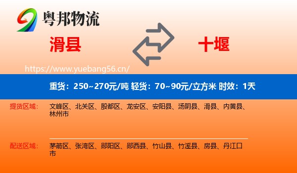 滑县到十堰物流专线名片
