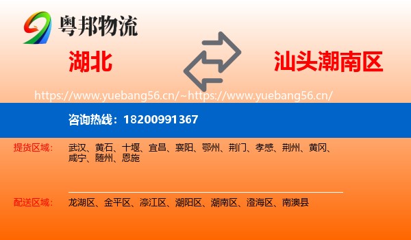湖北到潮南区物流