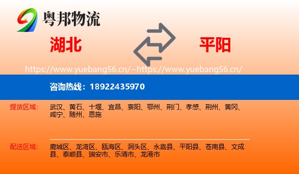 湖北到平阳县物流