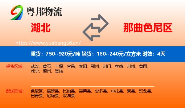 湖北到色尼区物流专线名片