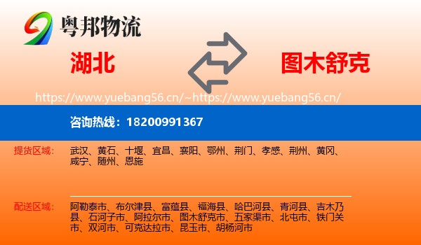 湖北到图木舒克市物流