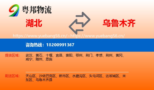 湖北到乌鲁木齐物流