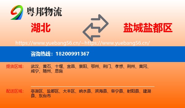 湖北到盐都区物流