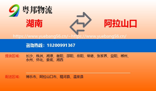 湖南到阿拉山口市物流