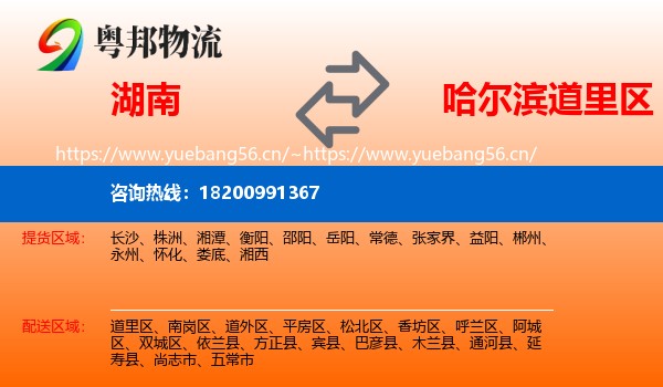 湖南到道里区物流