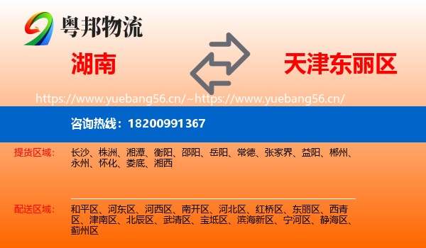 湖南到东丽区物流