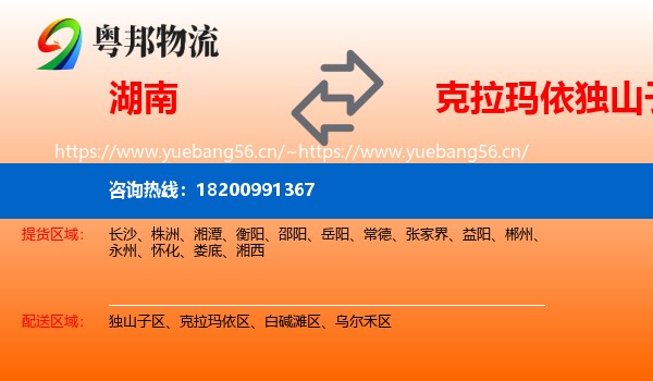 湖南到独山子区物流