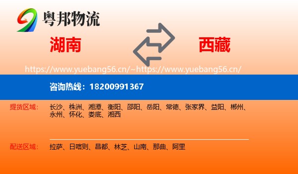 湖南到西藏物流