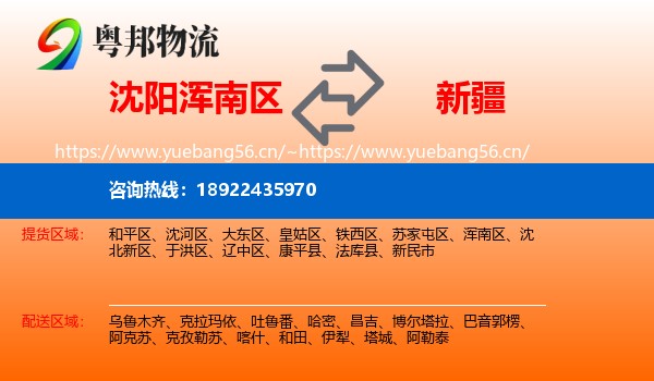 沈阳浑南区到新疆物流