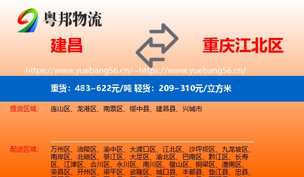 建昌到江北区物流