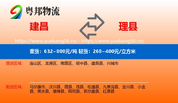 建昌到理县物流
