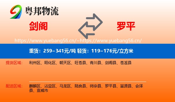 剑阁到罗平县物流