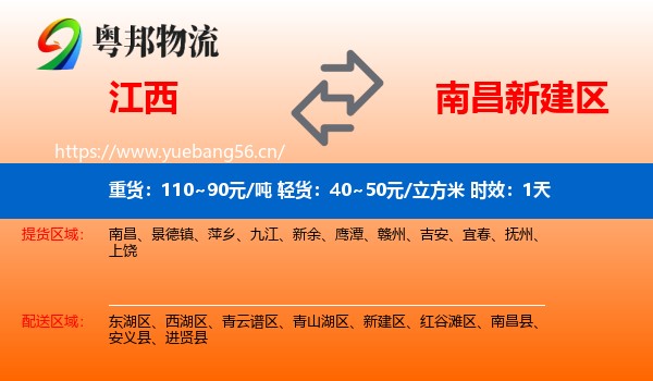 江西到新建区物流专线名片