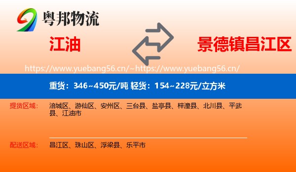 江油到昌江区物流
