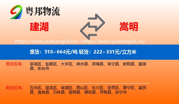 建湖到嵩明县物流