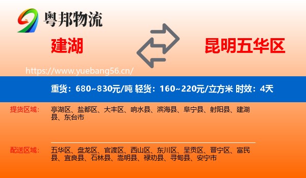 建湖到五华区物流专线名片