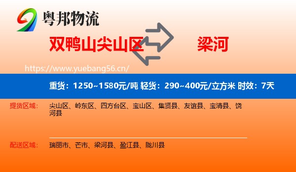 双鸭山尖山区到梁河县物流专线名片