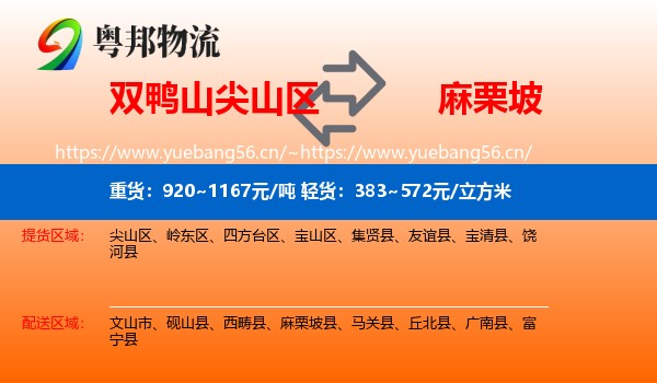 双鸭山尖山区到麻栗坡县物流