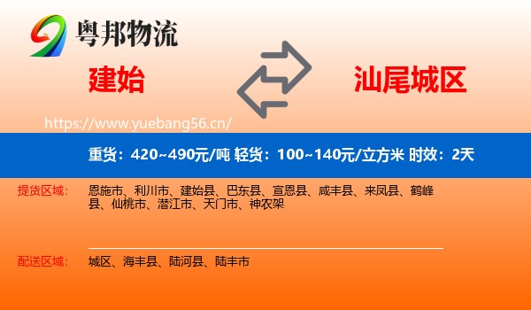 建始到城区物流专线名片