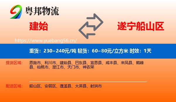 建始到船山区物流专线名片