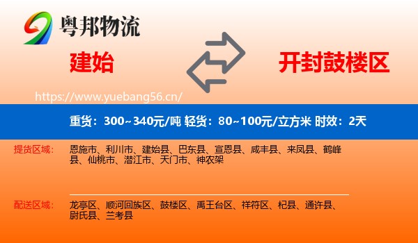 建始到鼓楼区物流专线名片