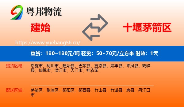 建始到茅箭区物流专线名片